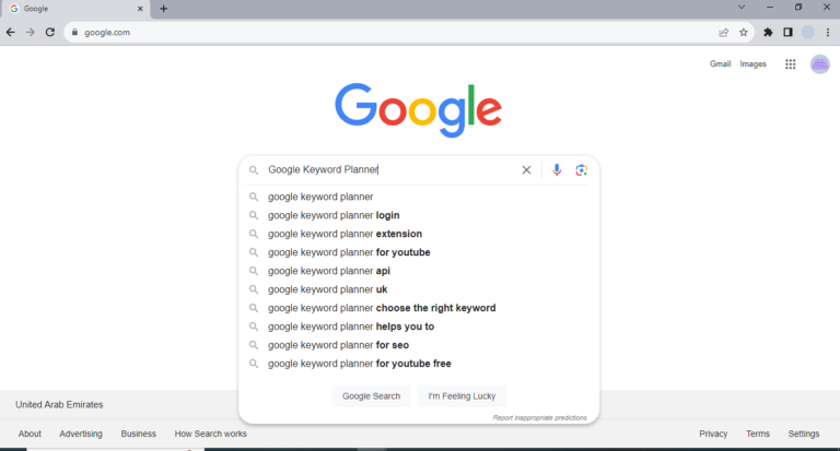 Search Google Keyword Planner on Google Image